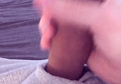 Watching Porn Leads to Noisy Cumshot After Quick Horny Wank