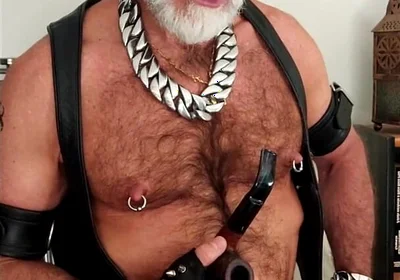 Spiked Leather Gloves and Jockstrap Pipe Smoking