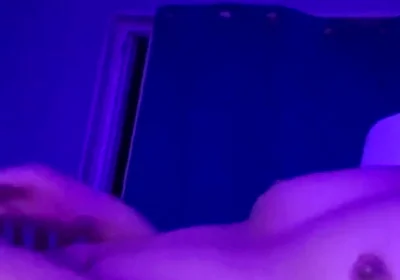 Jerking My Uncut Cock While Inflating My Belly